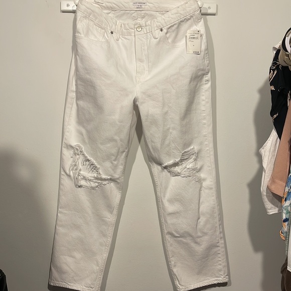 Good American White Distressed Denim - Picture 2 of 4